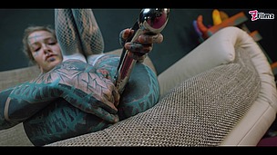 Tattooed teen ASS to MOUTH overload with METAL toy - PROLAPSE, gape, ANAL, ATM - split tounge, goth, punk, alt porn - ZF015 small screenshot