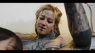 Tattoo Lesbians enjoy ANAL play and practice big GAPES - ATM, big dildo, prolapse licking (punk, goth, alt porn) ZF023 small screenshot
