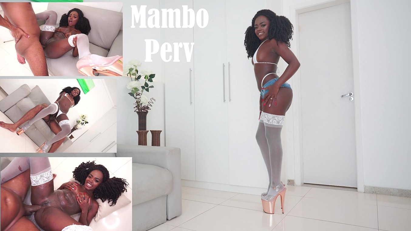 Mambo Perv 19 years-old Brazilian ebony princess, Alicia Ribeiro fucked anal only by BBC for the first time (Anal, 0% pussy, ATM, hard moaning, BBC) OB273 scene screenshot