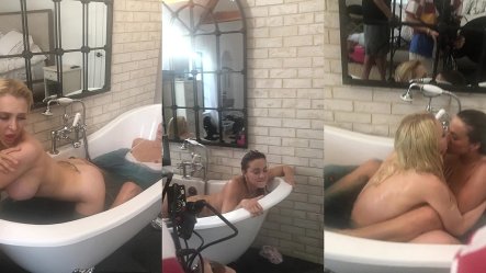 Behind the Scenes Licking Pussy Fucking In the Tub small screenshot