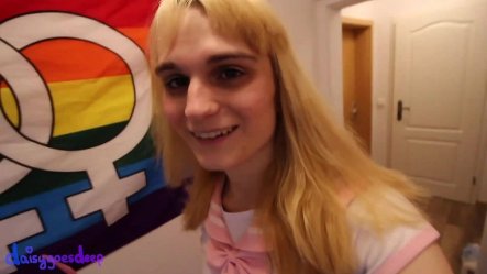 Masturbating With a Huge Buttplug and Dilated Pupils small screenshot