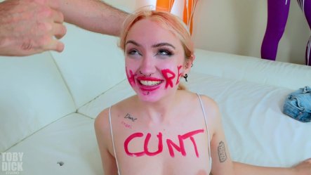 Kitty Marie - PISS WHORE CUNT degraded by old man small screenshot