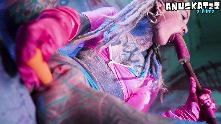 Tattoo Girl Solo Double Penetration With Toys - Anal Mastrubation - Atm, Goth, Punk, Dp small screenshot