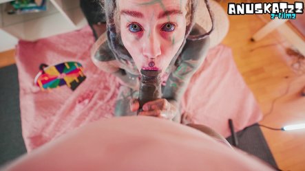 Tattooed Webcam Model Gets Interrupted and Fucked During Show small screenshot