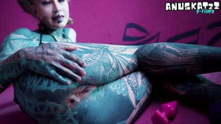 Solo Anal Fisting - Toys and Plugs for Tattoo Girl - Asshole Streching small screenshot