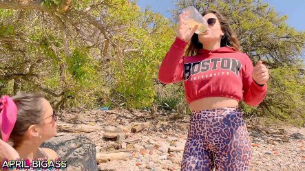 Threesome ,two Sluts Thirsty for Yellow Piss, Drink More Than 3 Liters In Public, Argentinian National Park!! small screenshot