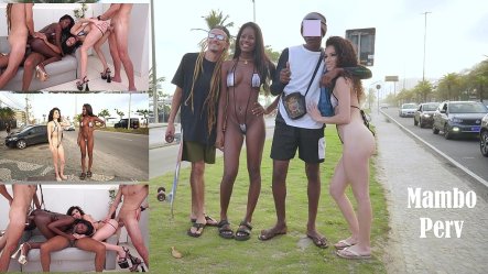 2 Very Sexy Brazilian Beauties Walk Almost Naked on the Street, Then Get Fucked By 3 Huge Cocks (dap, Public Nudity, Dirty Version, 3on2, Anal Only, Atogm, Monster Cock) Ob432 small screenshot