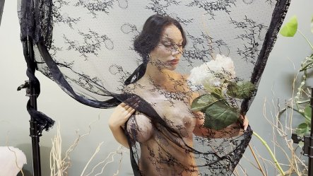 Monika Fox Naked With Flowers Behind a Veil! small screenshot