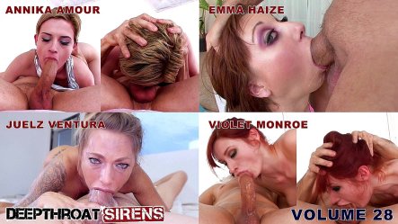 Deepthroat Sirens Compilation - Vol 28 - Deepthroat Cum Swallow Blowjobs Full Scenes Featuring Annika Amour, Emma Haize, Juelz Venture, Violet Monroe small screenshot