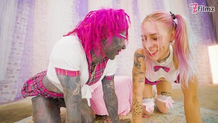 Wild School Girl Anal Fuck With Trans Classmate - Anal Gapes, Deepthroat, Cum on Ass small screenshot